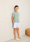 Striped Pocket Detail Shorts in Blue (4-10yrs) Shorts  from Pepa London US