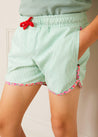 Striped Swim Shorts in Green (2-8yrs) Swimwear  from Pepa London US