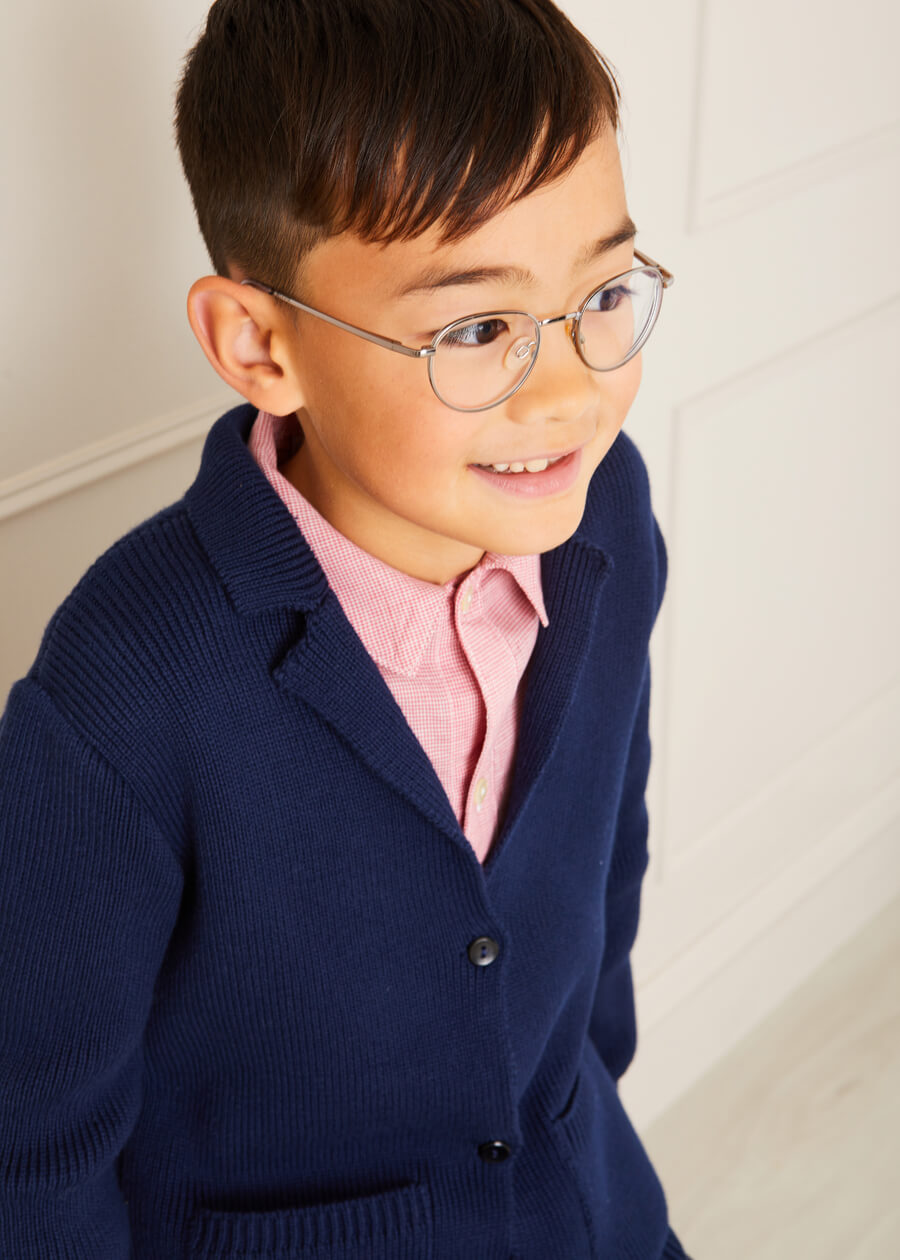 Knitted Cardigan in Navy (4-10yrs) Knitwear  from Pepa London US