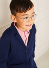 Knitted Cardigan in Navy (4-10yrs) Knitwear  from Pepa London US