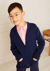 Knitted Cardigan in Navy (4-10yrs) Knitwear  from Pepa London US