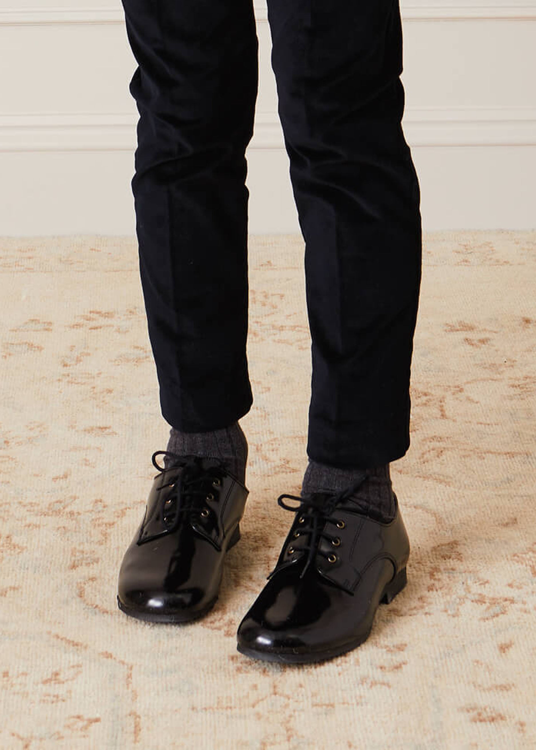 Leather Lace-Up Black Shoes (20-35EU) SHOES from Pepa London US