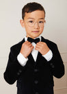 Velvet Bow Tie In Black ACCESSORIES  from Pepa London US