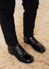 Smart Velvet Trousers In Black (4-10yrs) TROUSERS  from Pepa London US