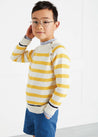 Bold Stripe Contrast Hem Jumper in White (12mths-10yrs) Knitwear  from Pepa London US