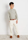 Pocket Detail Chino Trousers in Beige (4-10yrs) Trousers  from Pepa London US