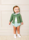 Avery Floral Print Button Detail Bloomers in Green (3mths-2yrs) Bloomers  from Pepa London US