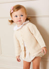 Striped Button Detail Bloomers in Beige (3mths-2yrs) Bloomers  from Pepa London US