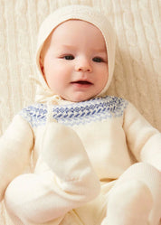 Fair Isle Knitted Set in Cream (1-9mths) Knitted Sets from Pepa London US