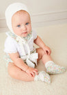 Cordelia Embroidered Double Collar Bodysuit in Pink Made with Liberty Fabric (1m-3yrs) TOPS & BODYSUITS from Pepa London US