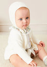 Openwork Cotton Knitted Bonnet in Cream (S-L) BONNETS from Pepa London US