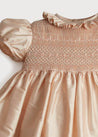 Girls Silk Handsmocked Celebration Dress in Pink (12mths-10yrs) Dresses  from Pepa London US