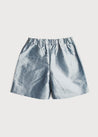 Boys Celebration Shorts Blue silk (4-10yrs) Shorts  from Pepa London US