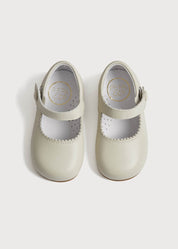 Mary Jane Leather Baby Shoes in Ivory (20-24EU) SHOES from Pepa London US