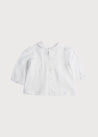 White Cotton Shirt with Delicate Embroidery Blouses  from Pepa London US