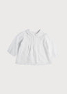White Cotton Shirt with Delicate Embroidery Blouses  from Pepa London US