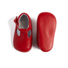 Leather Red T-Bar Pram Shoes Shoes  from Pepa London