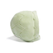 Green Cotton Bonnet KNITTED ACCESSORIES from Pepa London US