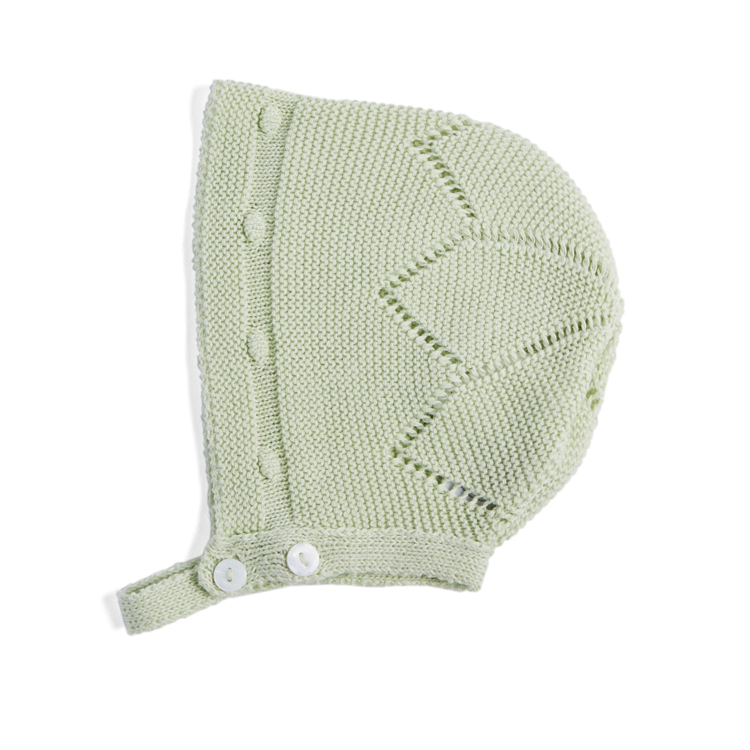 Green Cotton Bonnet KNITTED ACCESSORIES from Pepa London US