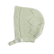 Green Cotton Bonnet KNITTED ACCESSORIES from Pepa London US