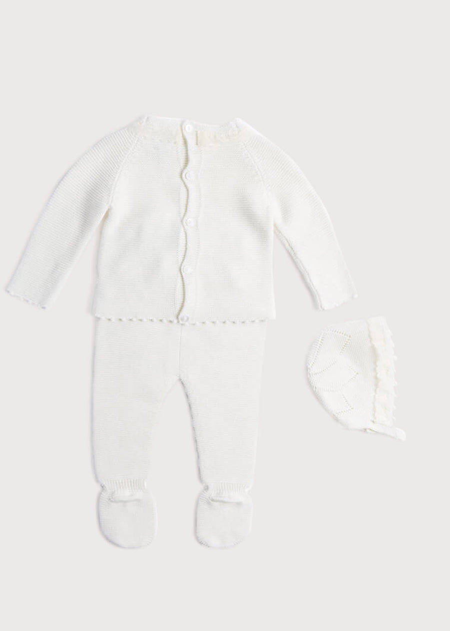 Delicate Ivory Lace Cotton Set (1-12mths) Sets from Pepa London US