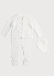 Delicate Ivory Lace Cotton Set (1-12mths) Sets from Pepa London US