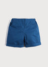 Classic Turn-up Hem Cotton Shorts in French Blue (18mths-3yrs) Shorts  from Pepa London US