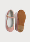 Girls Suede Pink Mary-Jane Shoes (24-34EU) Shoes from Pepa London US