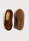 Suede Loafers in Camel Brown (25-34EU) Shoes  from Pepa London US