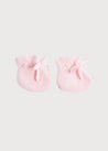 Pink Knitted Cotton Booties Knitted Accessories  from Pepa London US