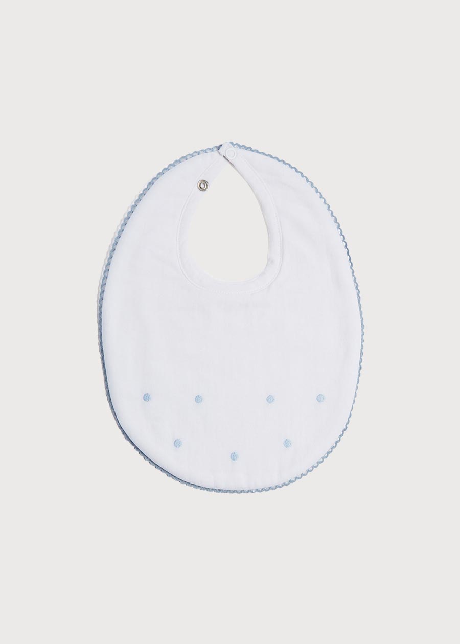 Blue Dotted Cotton Bib Accessories  from Pepa London US