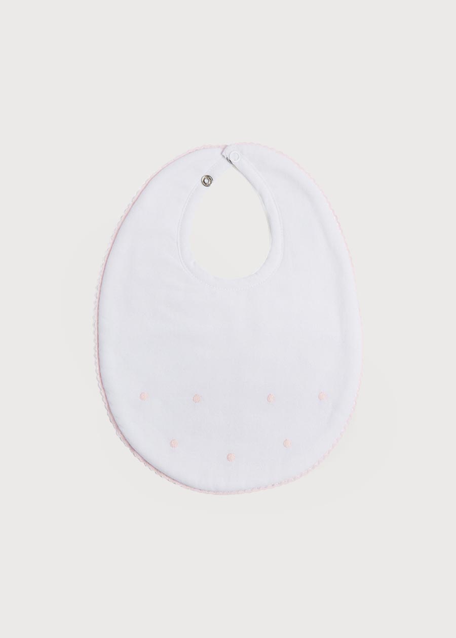 Pink Dotted Cotton Bib ACCESSORIES from Pepa London US