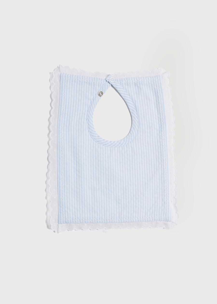 Blue Striped Cotton Bib ACCESSORIES from Pepa London