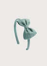 Green Linen Hairband Hair Accessories  from Pepa London US