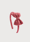 Raspberry Linen Hairband Hair Accessories from Pepa London US