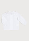 Traditional Hand Embroidered Blouse in Off White (0-12mths) Blouses from Pepa London US