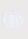 Traditional Hand Embroidered Blouse in Off White (0-12mths) Blouses  from Pepa London US