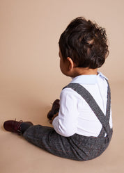 Contrast Polo Collar Long Sleeve Top in White (2-4yrs) TOPS & BODYSUITS from Pepa London US