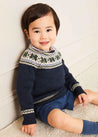 Classic Fair Isle Jumper in Navy (18mths-10yrs) Knitwear  from Pepa London US