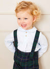 Windsor Tartan Trousers with Braces in Green (18mths-4yrs) Trousers  from Pepa London US