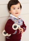 The Classic Burgundy Fair Isle Merino Wool Jumper Baby Boy Look Look  from Pepa London US