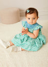 Adelaide Floral Hand Smocked Sleeveless Dress With Bloomers in Green (3mths-3yrs) DRESSES from Pepa London US