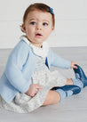 Floral Print Hand Smocked Dress & Bloomers In Blue (6mths-3yrs) Dresses  from Pepa London US