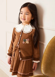 The Brown Knitted Co-ord Set Baby Girl Look LOOK from Pepa London US