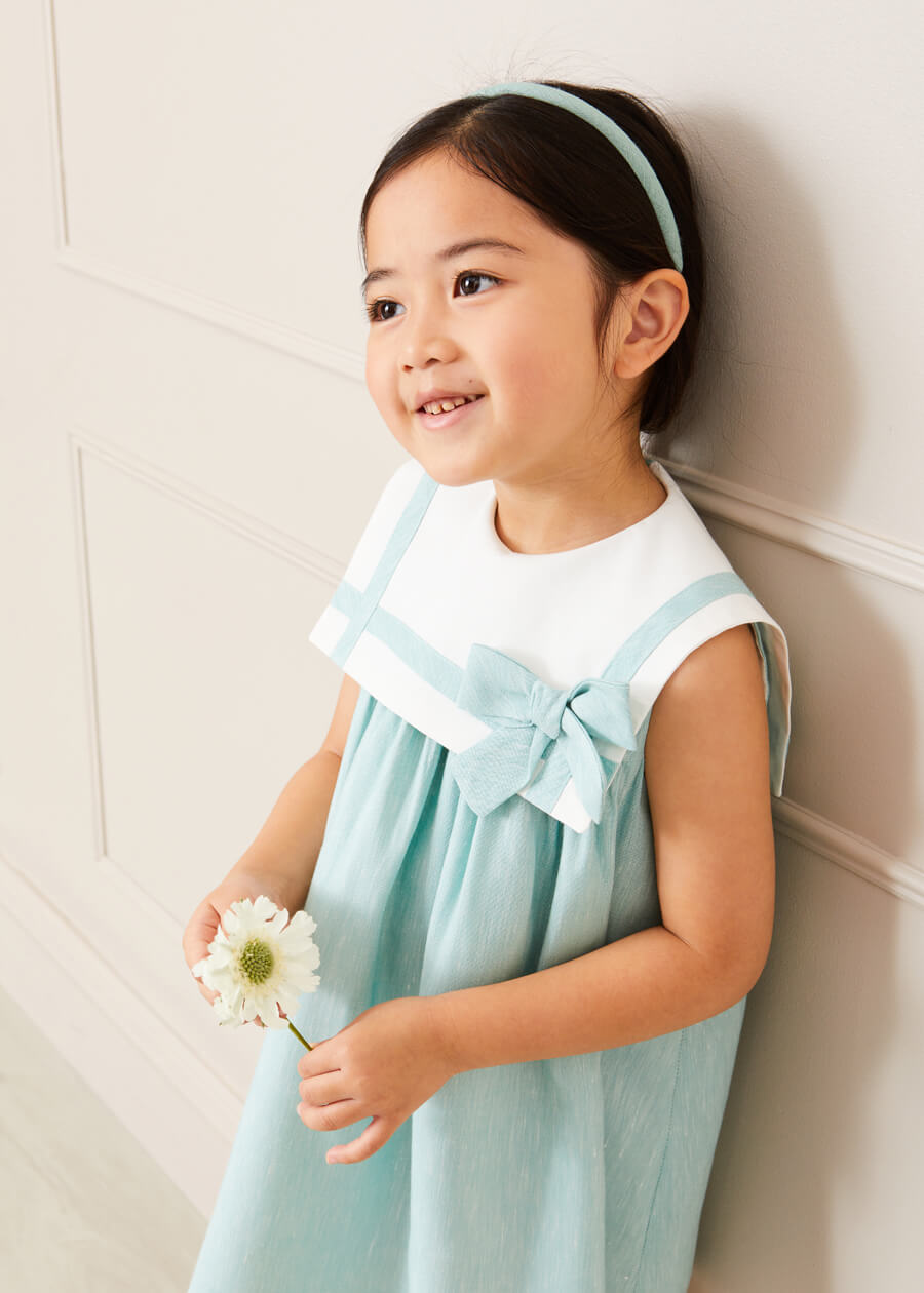 The Mint Trapeze Dress Baby Girl Look Look from Pepa London US