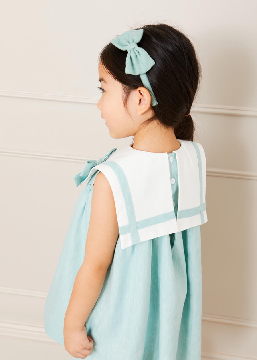 The Mint Trapeze Dress Baby Girl Look Look from Pepa London US