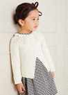 Openwork Cardigan In Cream (6mths-10yrs) KNITWEAR  from Pepa London US