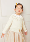 Ruffle Collar Long Sleeve Top In Cream (18mths-10yrs) TOPS & BODYSUITS  from Pepa London US