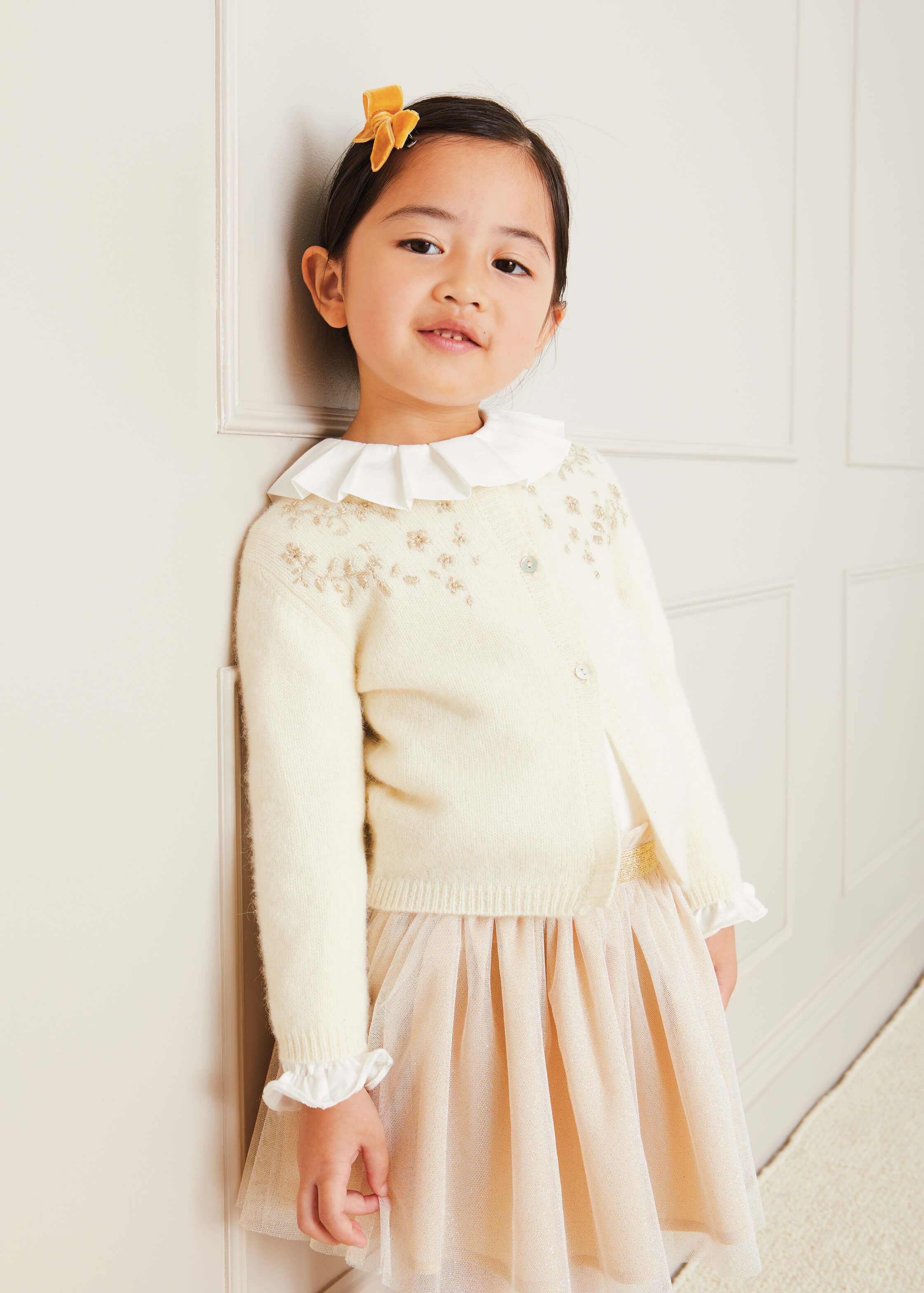 Tulle Glittery Skirt in Gold (18M-10Y) SKIRTS from Pepa London