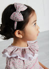 Delicate Floral Bow Headband in Pink Hair Accessories  from Pepa London US